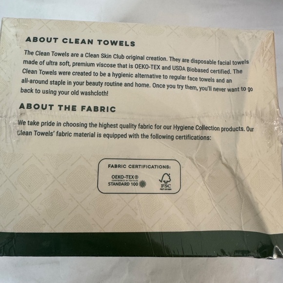 Clean Skin Club Bamboo Viscose Ultra Soft BioBased Face Towel 1Pkg XL 50 Ct. - Picture 10 of 12